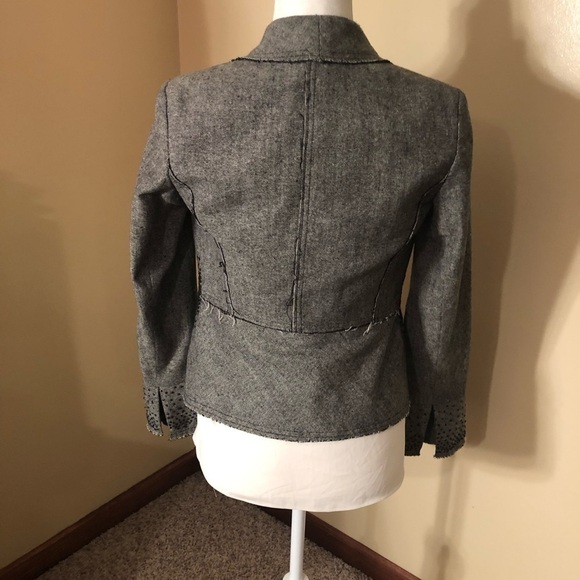 WHBM Black Embellished Jacket Size 0 NWOT - Picture 6 of 9